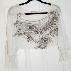 G collection sequine decorated crop top